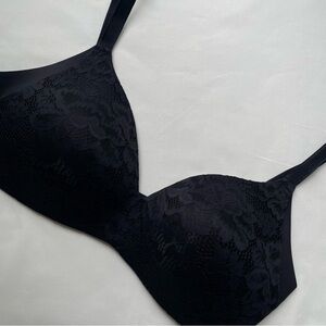 Knix Wing Woman Contour Bra Black Floral Lace Size 2 (36A)